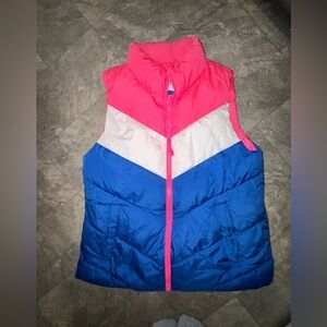 GAP Hot Pink Sleeveless Puffer Vest